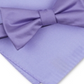 Alfani Men's Satin Pocket Square Bow Tie Purple Size Regular