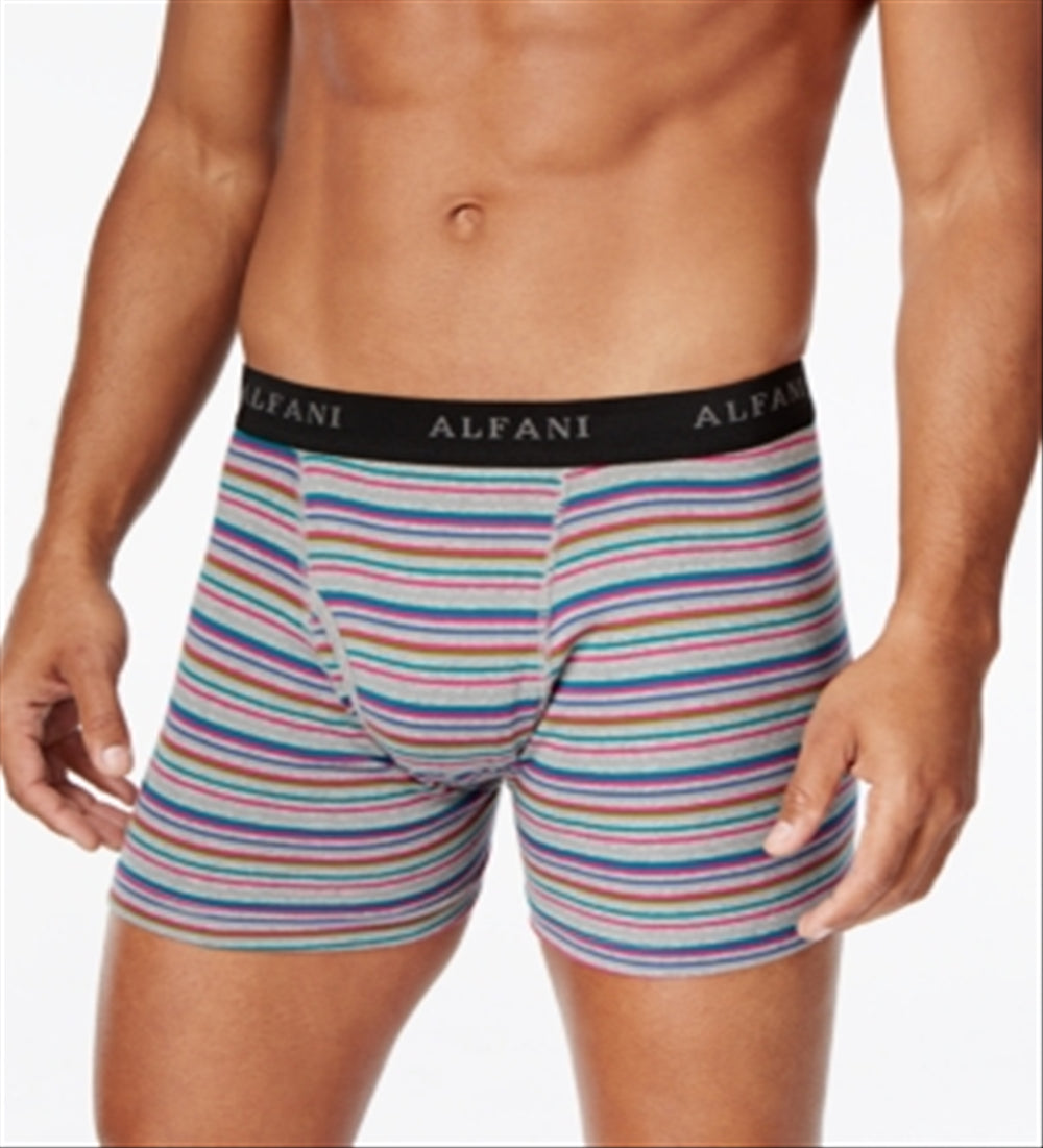 Alfani Men's 4 Pk Striped Boxer Briefs Pink Size Small