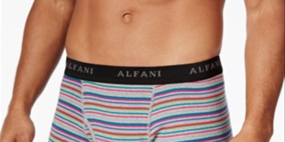 Alfani Men's 4 Pk Striped Boxer Briefs Pink Size Small