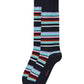 Alfani Men's Moisture Wicking Crew Socks Stripe V Stripe Turtle Blue Size Regular
