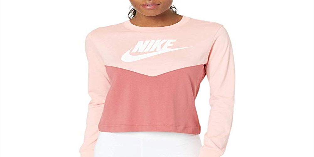 Nike Women's Fitness Running Crop Top Pink Size Medium