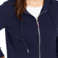 Tommy Hilfiger Women's Cotton Cable Knit Varsity Hoodie Blue Size M