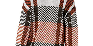 Sanctuary Women's Plaid You Made It Cardi Carnelian Plaid Sweater Brown Size S