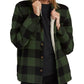 Volcom Women's Plaid About You Long Sleeve Shirt Green Size Large