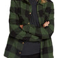 Volcom Women's Plaid About You Long Sleeve Shirt Green Size Large