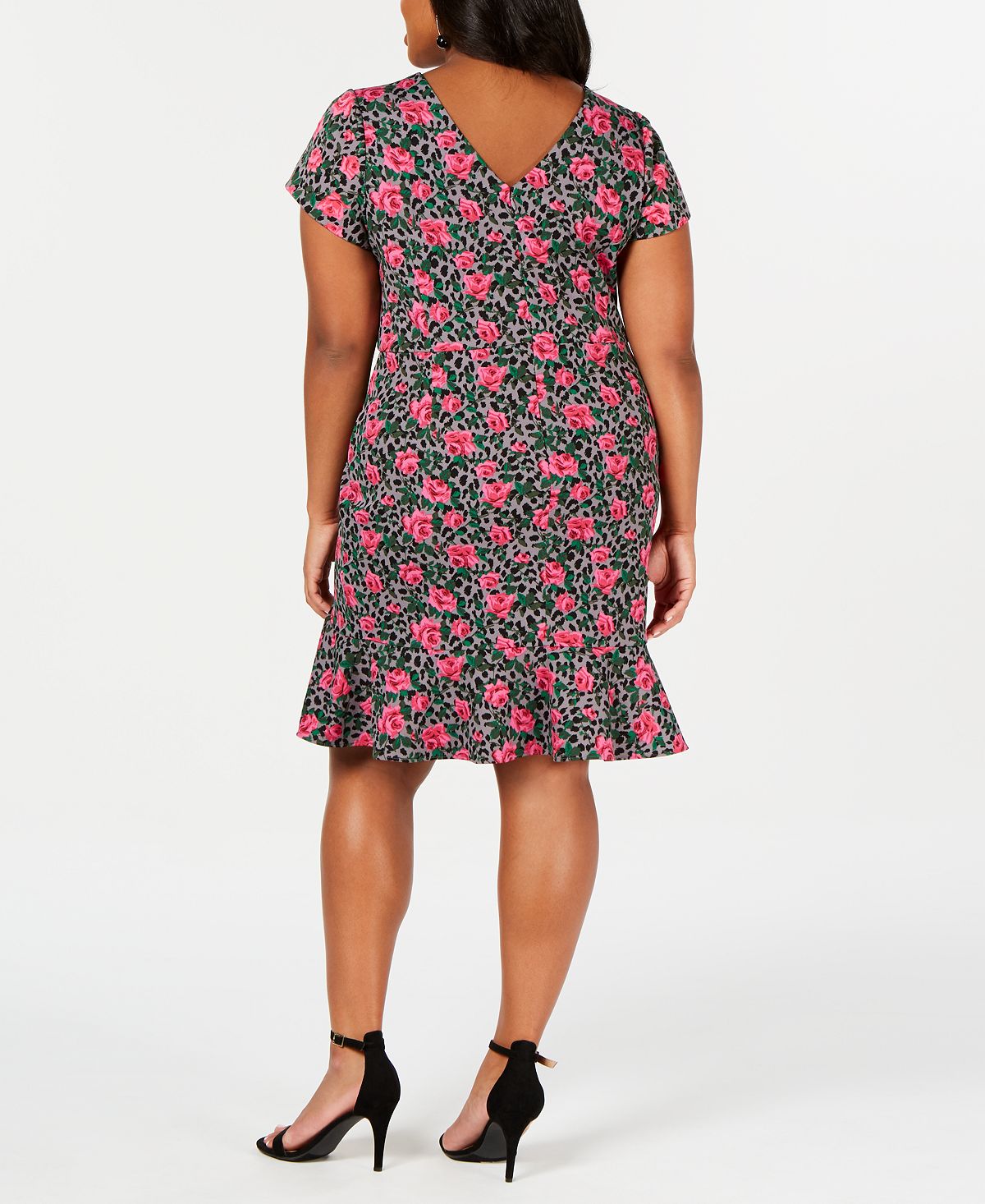 Betsey Johnson Women's Plus Flounce Hem Sheath Dress Pink Size 18W