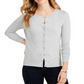 Charter Club Women's Long Sleeve Button Front Cardigan Gray Size Medium