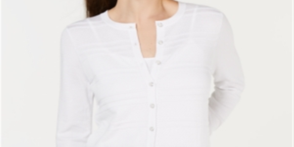 Charter Club Women's Textured White Size XX-Large