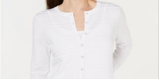 Charter Club Women's Textured White Size XX-Large