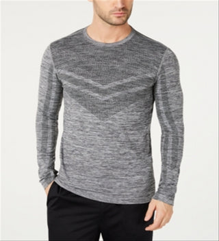 Ideology Men's Colorblocked Seamless Long Sleeve T-Shirt Grey Size X-Large