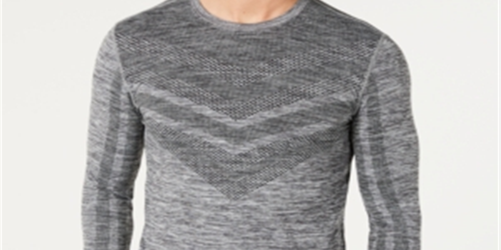 Ideology Men's Colorblocked Seamless Long Sleeve T-Shirt Grey Size X-Large