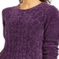 Karen Scott Women's Chenille Cable Knit Sweater Purple Size Petite S