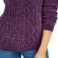 Karen Scott Women's Chenille Cable Knit Sweater Purple Size Petite S