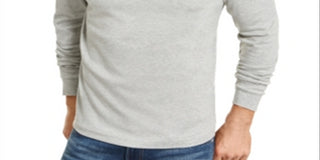 Club Room Men's Solid Turtleneck Shirt Gray Size Small