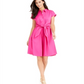 Charter Club Women's Cotton Tie Waist Fit & Flare Dress Pink Size 16