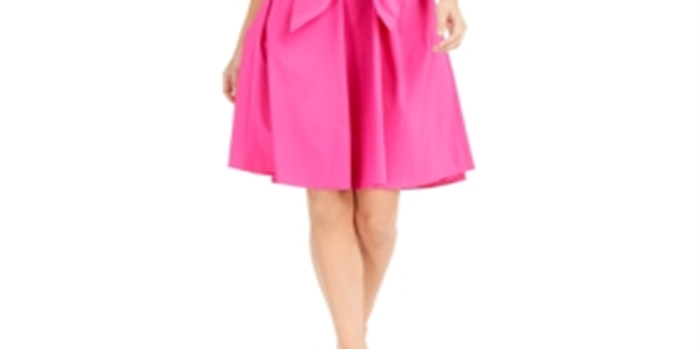 Charter Club Women's Cotton Tie Waist Fit & Flare Dress Pink Size 16