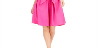 Charter Club Women's Cotton Tie Waist Fit & Flare Dress Pink Size 16