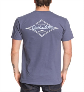 Quiksilver Men's Tee Shirts Night Shadow Logo Diamond Wave Tee Blue Size XXL