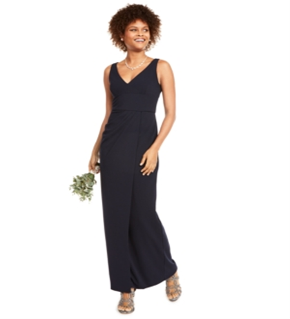 Adrianna Papell Women's Knit Crepe Dress Blue Size 18