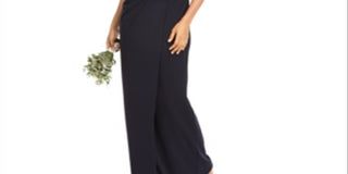 Adrianna Papell Women's Knit Crepe Dress Blue Size 18