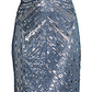 Aidan Mattox Women's Beaded Keyhole MIDI Dress Blue Grey - Size 6