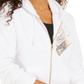 Nike Women's Sportswear Shine Metallic Logo Zip up Hoodie White Size Small
