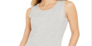 Charter Club Women's Sleeveless Crew Neck Sweater Gray Size X-Large