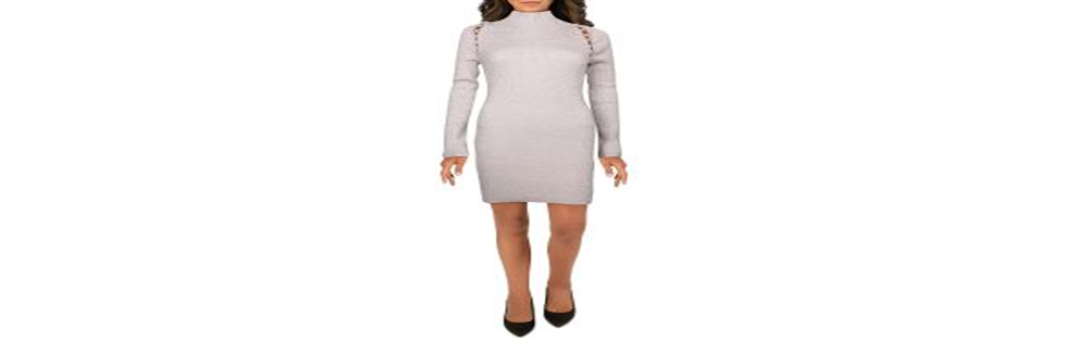 Material Girl Women's Knit Metallic Sweaterdress Pink Size L
