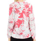 Alfani Women's Floral Print Surplice Top Pink Size -S