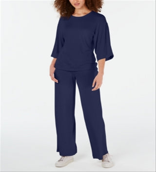 Ideology Women's Tie Back Top Blue Size 2XL