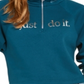 Nike Women's Sportswear Shine Metallic Graphic Half Zip Top Green Size X-Small