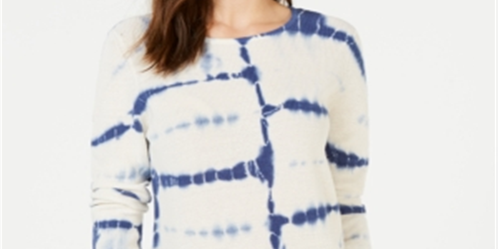 INC International Concepts Women's Cotton Ribbed Trim Pullover Sweater White Size XXL