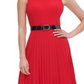 Tommy Hilfiger Women's Belted Jersey Pleated Dress Red Size 10 P