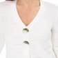JM Collection Women's Statement Button Cardigan Winter White Size 2