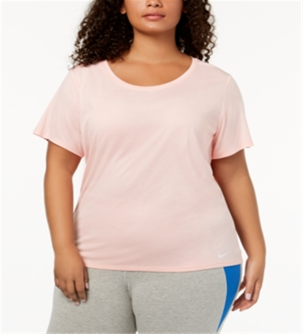 Nike Women's Plus Fitness Yoga Pullover Top Pink Size XL