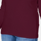 Karen Scott Women's Satin Trim Scoop Neck Top Red Size XX-Large