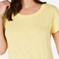 Ideology Women's Knot Front T-Shirt Yellow Size XL