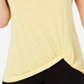 Ideology Women's Knot Front T-Shirt Yellow Size XL