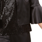 28th & Park Women's Satin Jacket & Sequined Tank Top Black Size 10