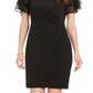 Jessica Howard Women's Flutter Sleeve Dress Black Size 6 Petite