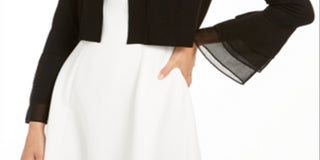 Calvin Klein Women's Cardigan Crop Cardigan Sweater Black Size Large