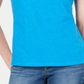 Charter Club Women's Turquoise Short Sleeve V Neck T-Shirt Top Blue Size XX-Large