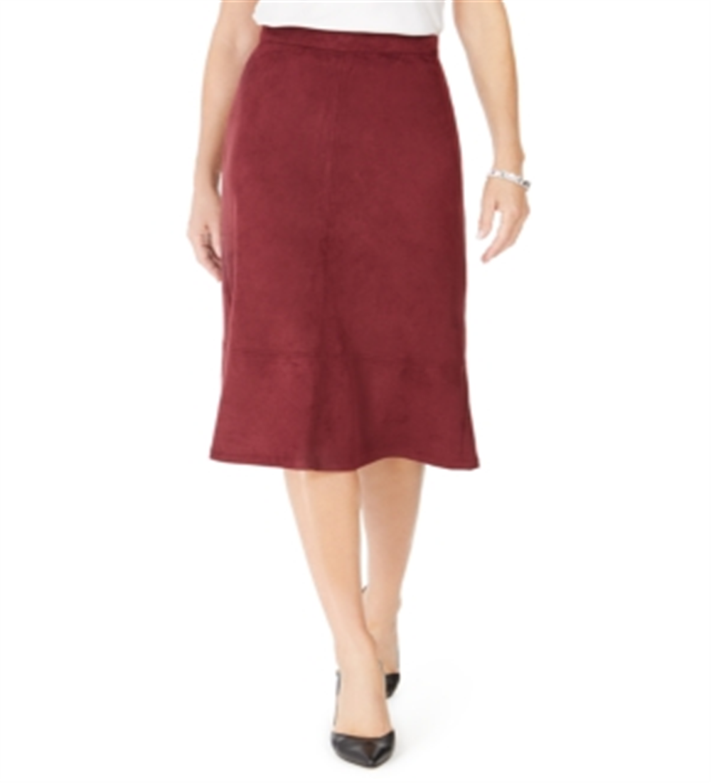 Kasper Women's Velour Work Straight Skirt Purple Size 6