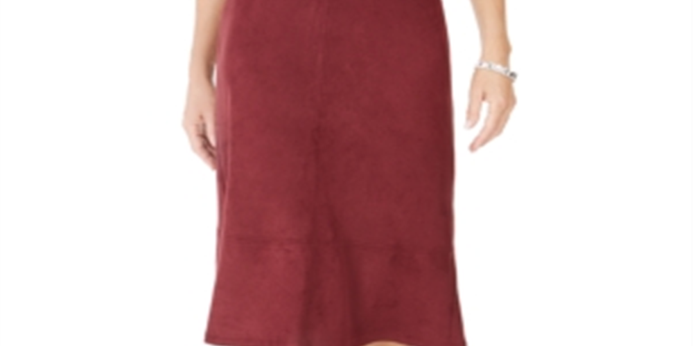 Kasper Women's Velour Work Straight Skirt Purple Size 6