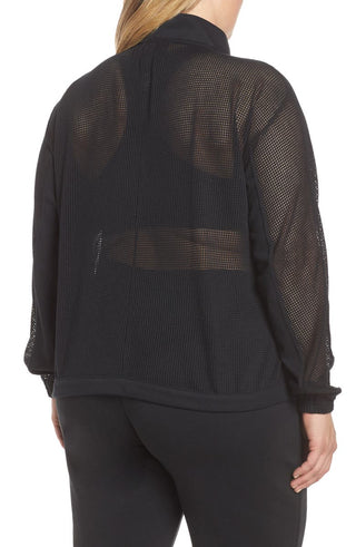 Nike Women's Plus Loose Fit Lightweight Athletic Jacket Black Size 2X