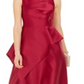 Adrianna Papell Women's Solid Sleeveless V Neck Knee Length Fit Flare Formal Dress Red Size 10