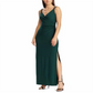 Ralph Lauren Women's Beaded Strap Jersey Gown Green Size 12