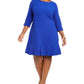 Jessica Howard Women's Plus Pleated a Line Dress Blue Size 14W