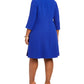 Jessica Howard Women's Plus Pleated a Line Dress Blue Size 14W