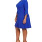 Jessica Howard Women's Plus Pleated a Line Dress Blue Size 14W